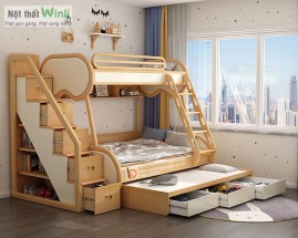 9+ Mẫu Giường Tầng Gỗ Tự Nhiên Cho Bé