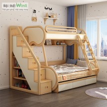 Giường tầng cho bé dễ thương kiểu dáng dễ thương